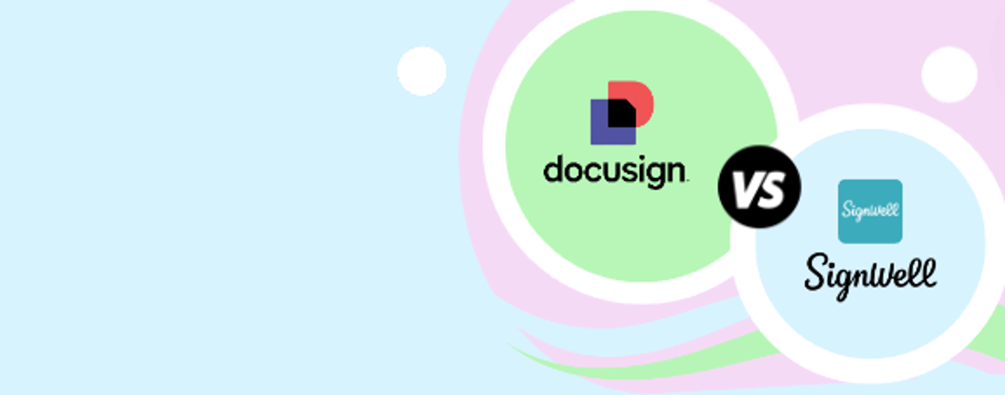 DocuSign vs Signwell comparison graphic.